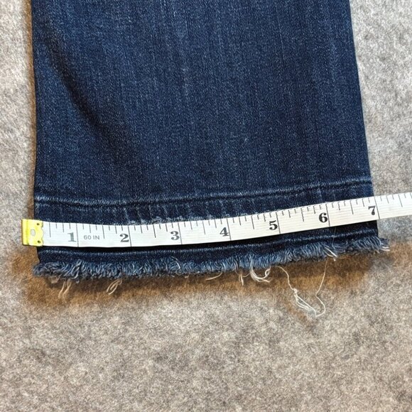 Citizens of Humanity Drew Crop Flare Jeans Size 26 Frayed Cuff Blue ✨ - Picture 4 of 15